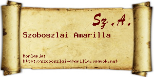 Szoboszlai Amarilla névjegykártya